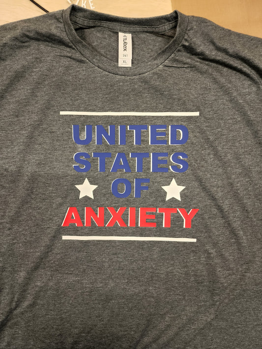 United States of Anxiety t-shirt or tank top by Peppermint